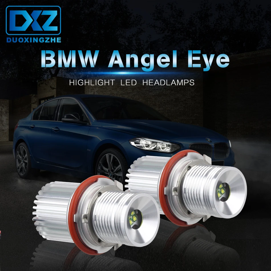 DXZ 2 шт. для BMW Angel Eyes 2*20 Вт 40 CREE светодиодные чипы белый E65 E87 E39 E60 E61 | Автомобили и