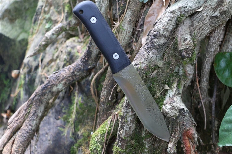 Бесплатная быстрая доставка нож для кемпинга ручной работы кованый марганцевый