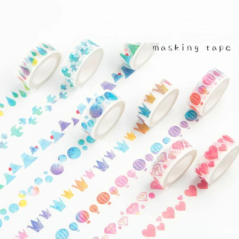

8 pcs/Lot Watercolor paper washi tape Vintage masking tapes Decoration adhesive sticker Stationery School supplies 6147