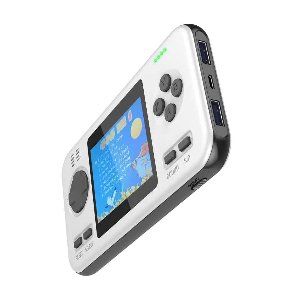 black white Игровая консоль для видеоигр, портативная игровая консоль в стиле ретро, 416 стилей, Классическая игра, Тетрис, геймпад с 8000 мАч, battary power bank, Новинка - Цвет: black white