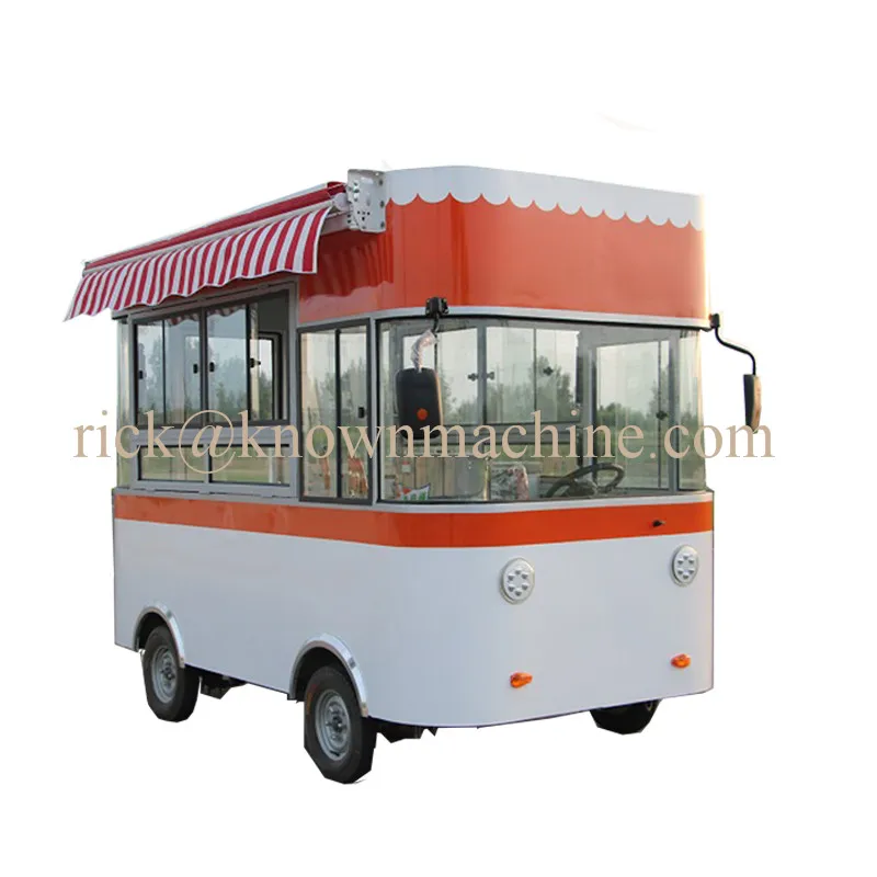 

2019 Hot Sale Mobile Electric Snack Fast Food cart/truck/trailer Outdoor Use With Drive Power ,tourist Car With Free Shipping