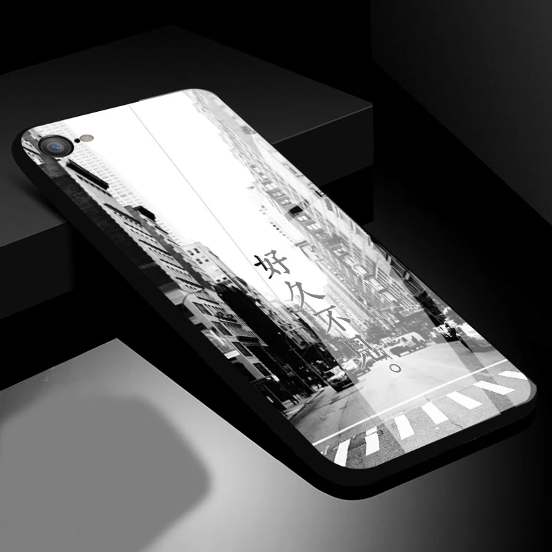 NO.13 IIOZO чехол для телефона из закаленного стекла s для iphone 7, 8, 6, 6S plus, антидетонационный стеклянный чехол для iphone 7, чехол - Цвет: NO.13