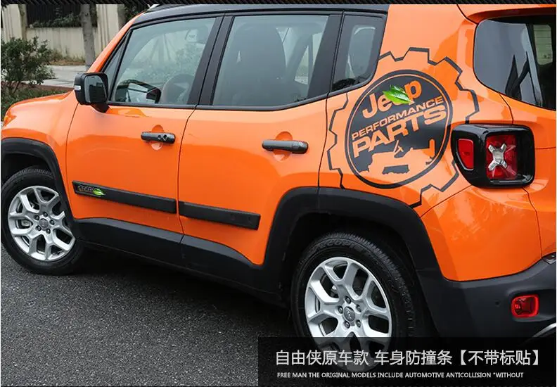 Новая ABS Автомобильная Боковая дверь защитная рельефная Накладка для отделки для Jeep Renegade EMS(5 стилей