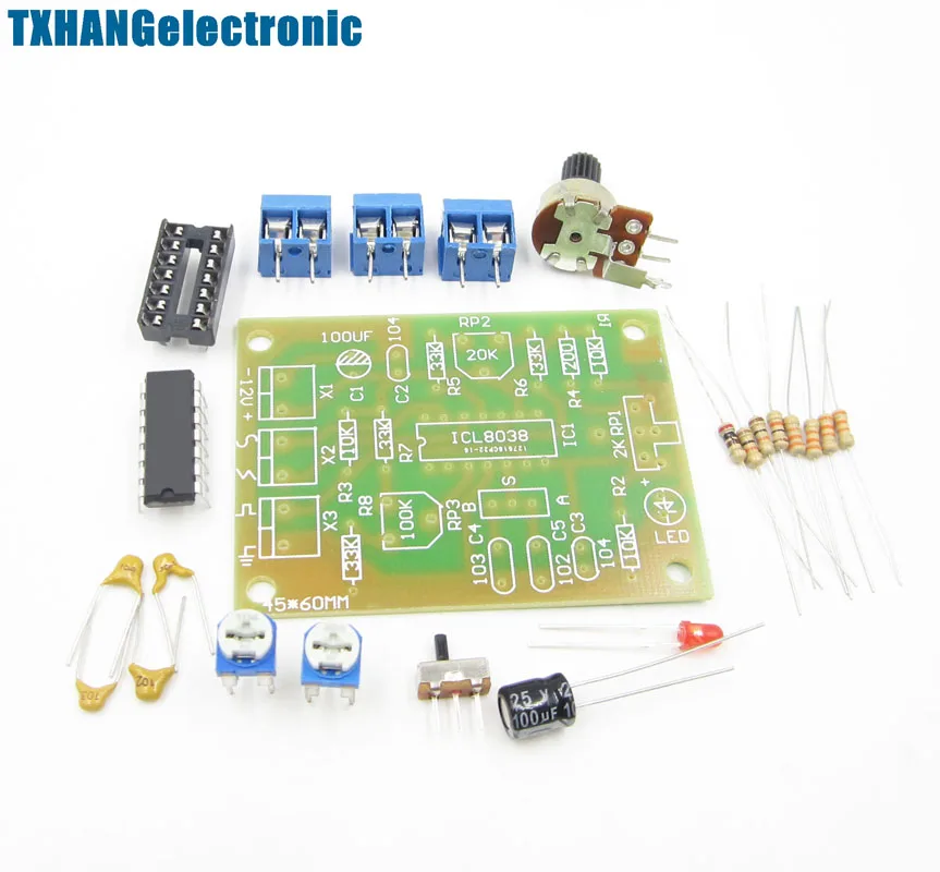 ICL8038 монолитная функция генератор сигналов модуль DIY Набор синусоидальный