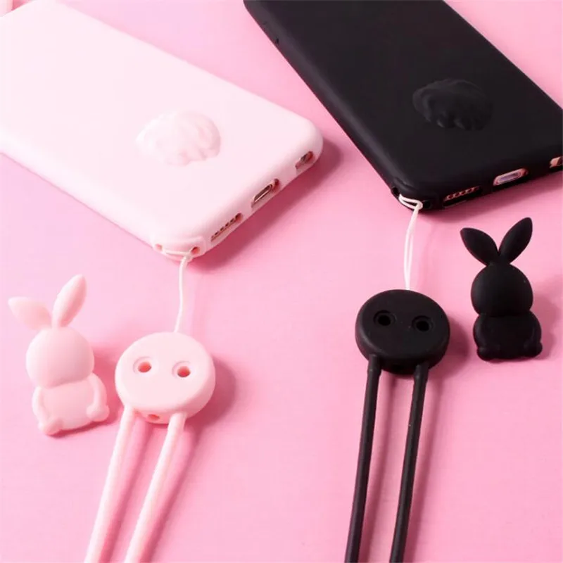 Rabbit Ear For iPhone 7 Plus 6 6s X 8 Case Korea style Cute Animal Silicone Cover Soft Cases Funda |