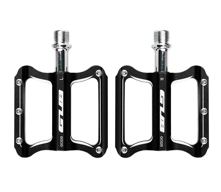 Black GUB велосипед алюминиевые педали плоская платформа, педали MTB дорожный велосипед BMX DU подшипник педали запчасти велосипедов - Цвет: Black
