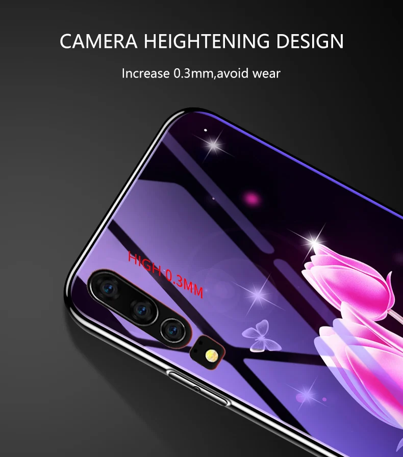 Стеклянный чехол для телефона huawei P30 Lite Pro, стеклянный чехол s, роскошный чехол-накладка с голубым напылением, светильник для huawei P30, Fundas Capa Coque
