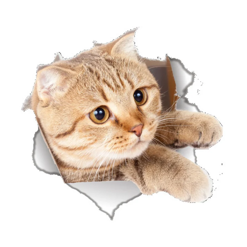 J Симпатичные кошки и собаки 3D стикер на стену сделай сам магнит на холодильник Туалет Гостиная домашний декор для кухни водонепроницаемый освежающий - Цвет: J