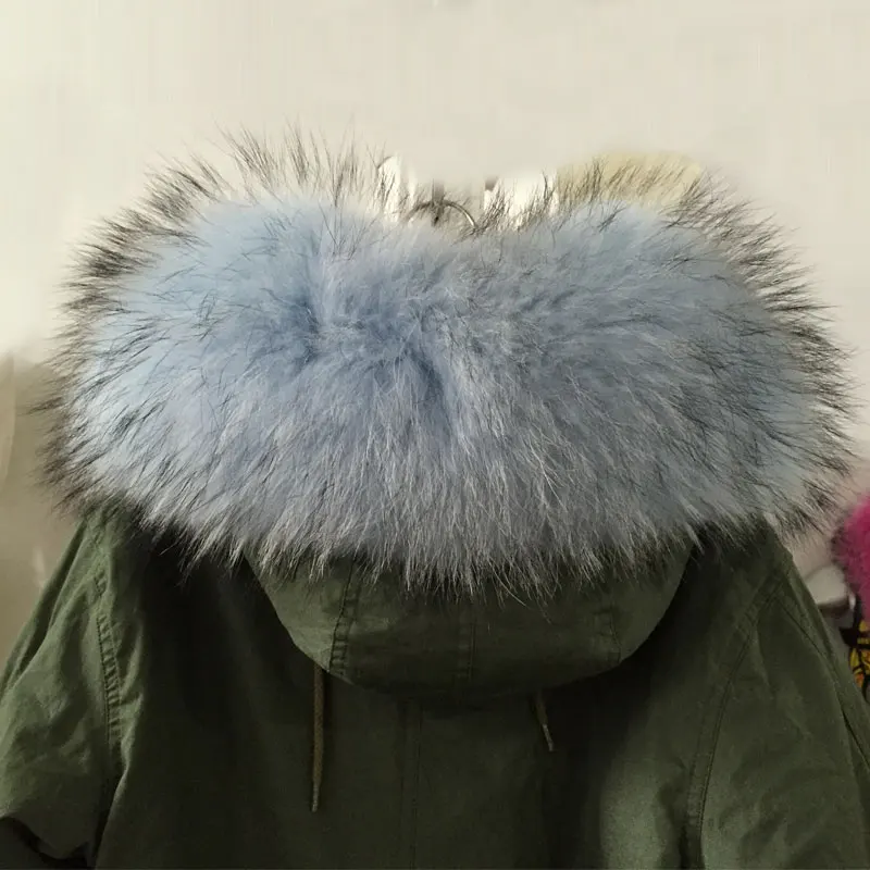 Winter Army Green Coat Light Blue real fox High quality warm thick fur lining Male parka | Мужская одежда