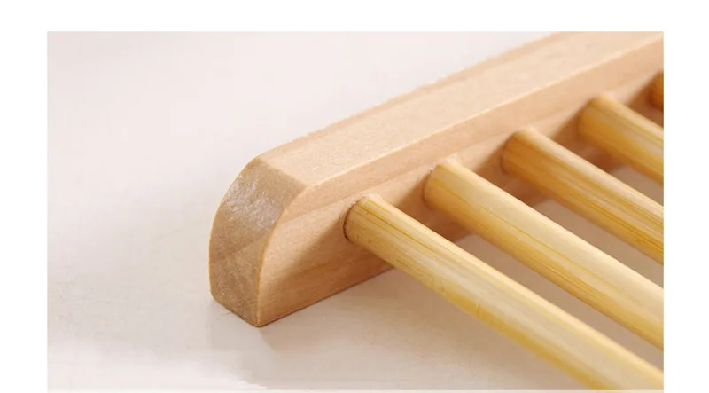 100pcs/lot Natural Wood Soap Dishes Wooden Tray Holder Storage Rack Plate Box Container for Bath Shower Bathroom | Дом и сад