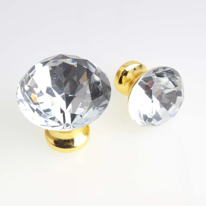 Прозрачные прозрачные ручки для ящиков и шкафов k9 кухонных модные роскошные