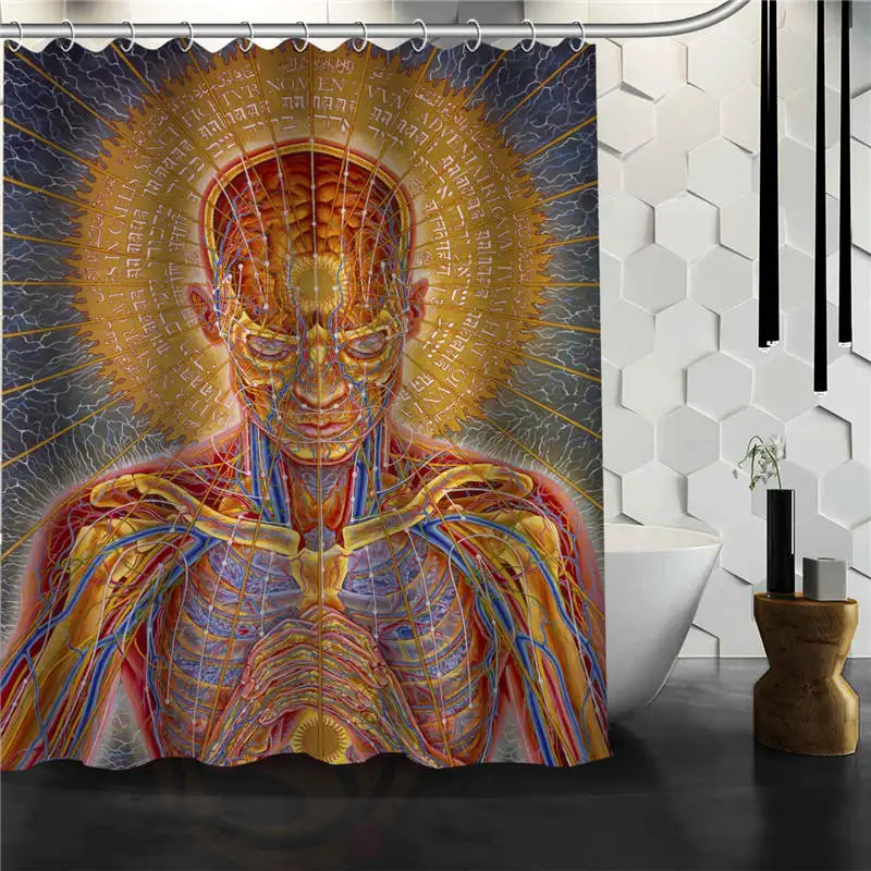 Custom Alex Grey Shower Curtain - Creative Polyester Home Shower Curtain image 5