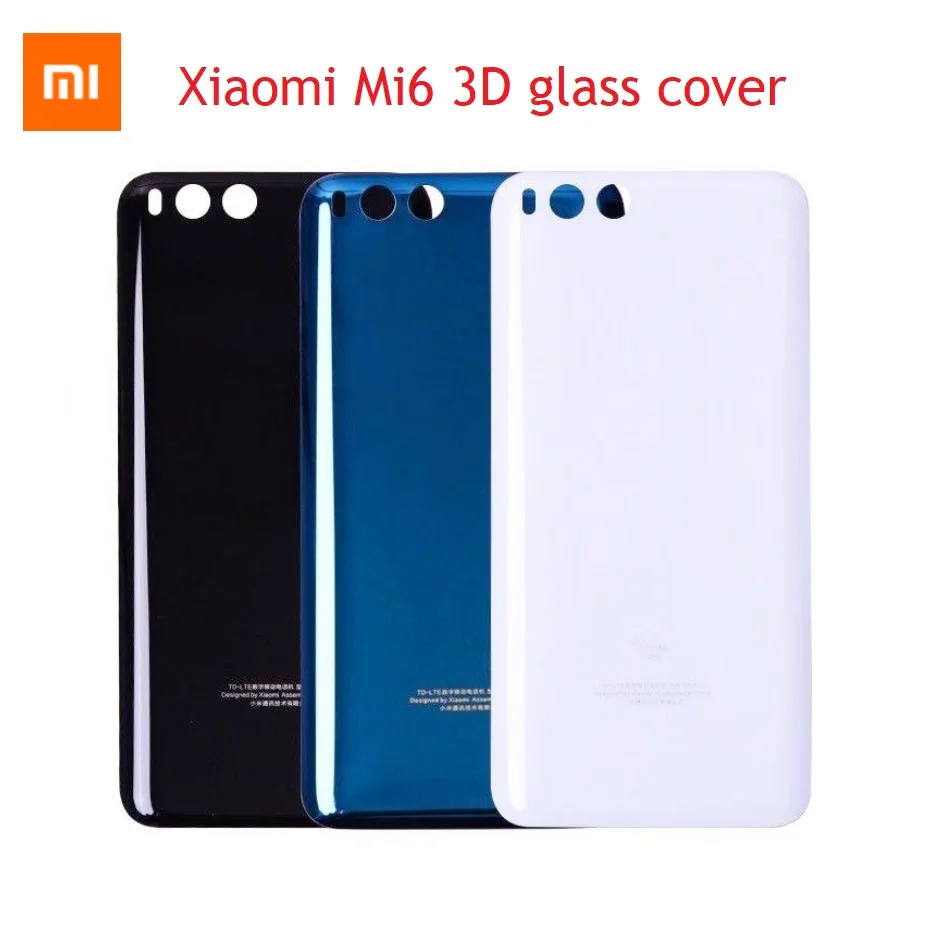 Оригинальный 3D стеклянный чехол на заднюю крышку для Xiaomi mi 6 задняя дверь Замена