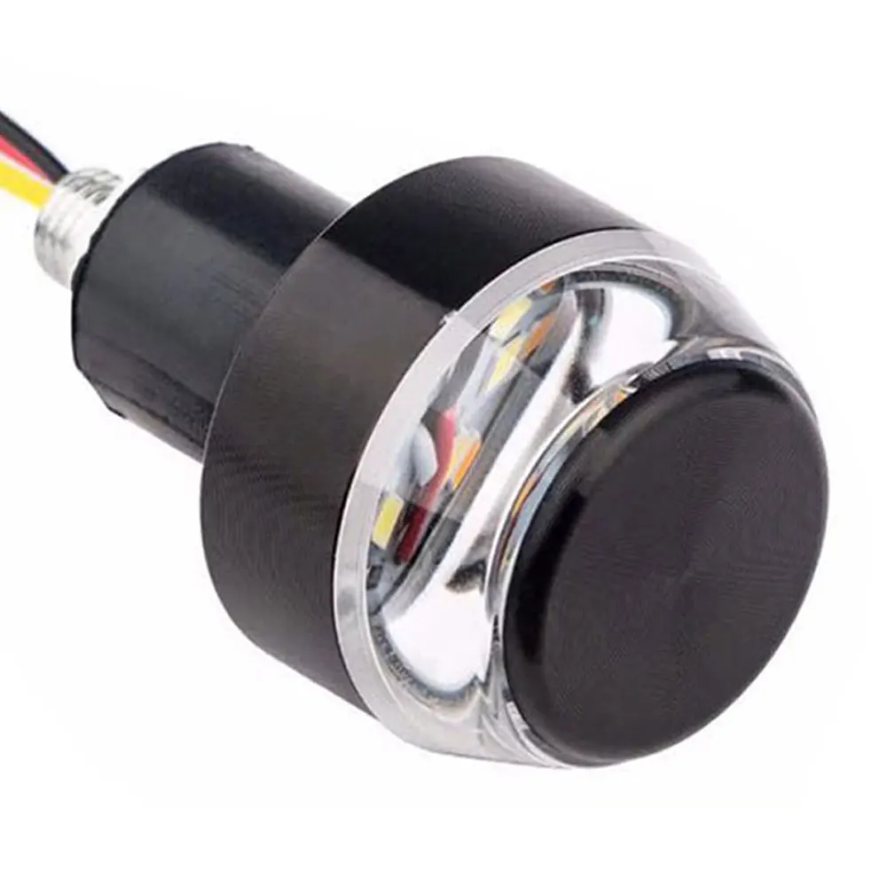 

Vehemo Flowing Turn Signal Light Motorcycle Refit for Indicator Super Bright Handle Bar Grip for Handlebar End