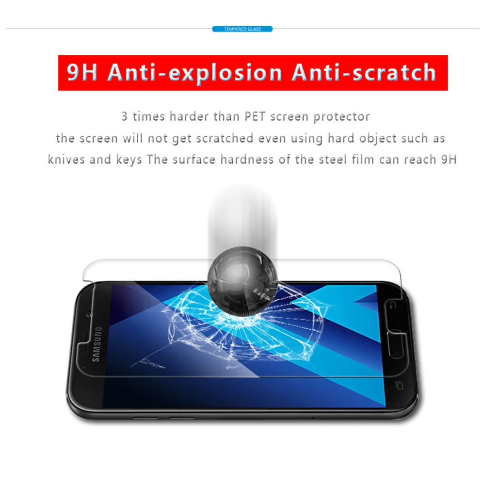 2.5D Закаленное стекло для Samsung Galaxy Grand J1 J3 J5 J7 2016 2017 протектор экрана твердость 9H A3 A5
