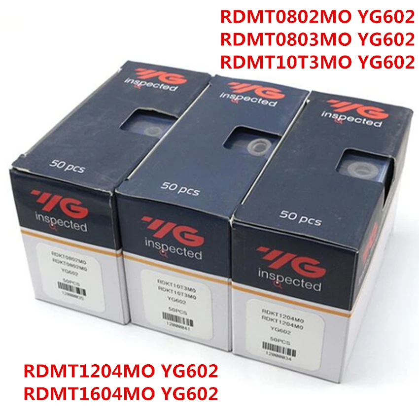 Корея YG RDMT0802MO/RDMT0803MO/RDMT10T3MO/RDMT1204MO/RDMT1604MO YG602 ЧПУ карбидные режущие пластины для