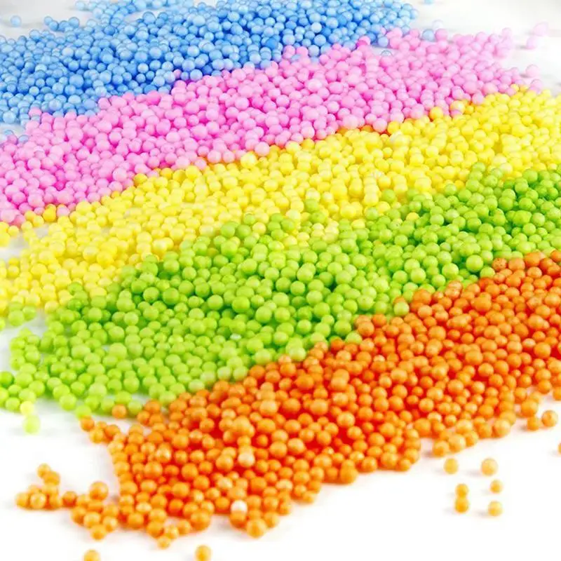 52 пакет шлама комплект красочные пены мяч гранулы плоские бусины золотого цвета