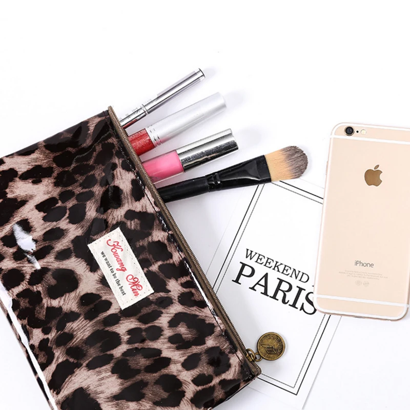 Женский кошелек с леопардовым принтом винтажный для мобильного телефона 4