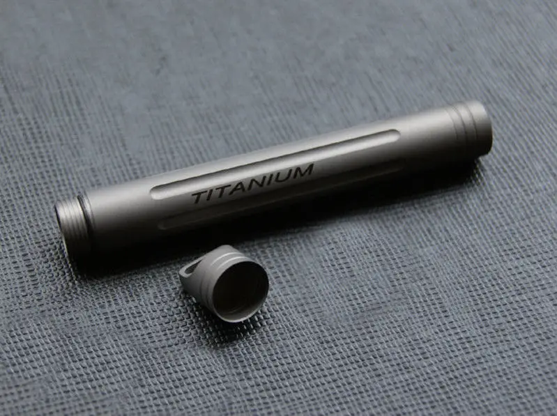 Титановая Водонепроницаемая капсула для таблеток чехол контейнер герметичная