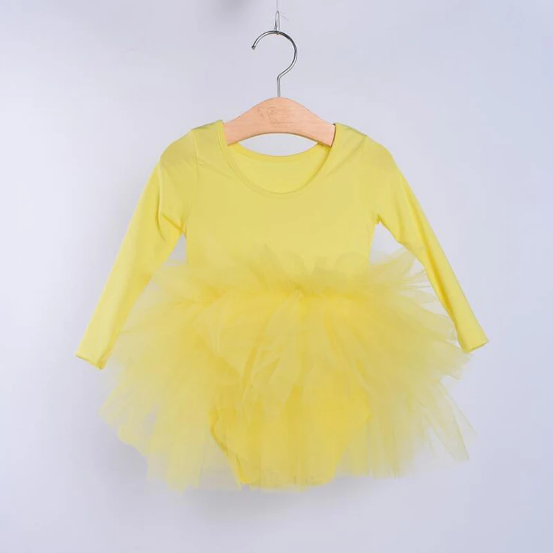 Ballet dress for Girls Mesh Long Sleeve Gymnastic Leotard Dress Children Costume Kids Dancewear Pink /Black/Grey 2-8T | Детская одежда