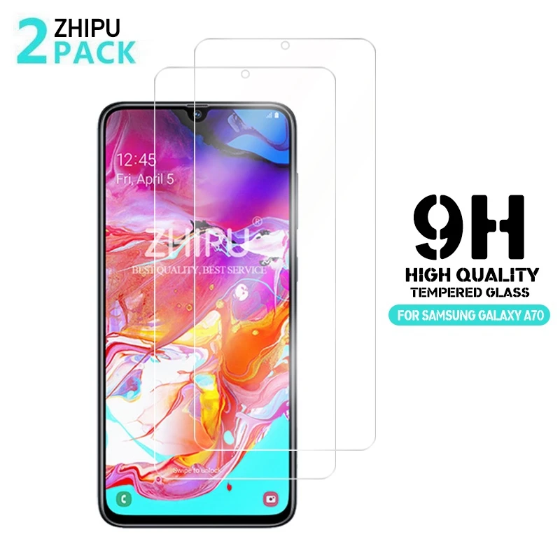 2 шт. закаленное стекло для Samsung Galaxy A70 защита экрана 2.5D 9H SM-A705F/DS защитная пленка |