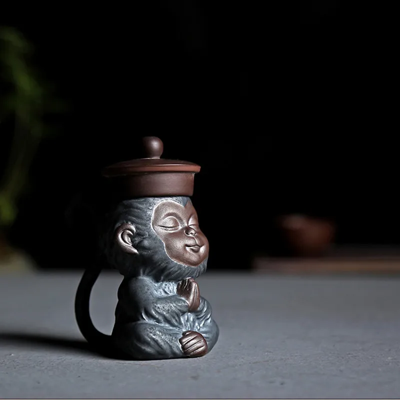 Креативные керамические фигурки Zisha little monkey Zen маленькая обезьянка фарфоровое