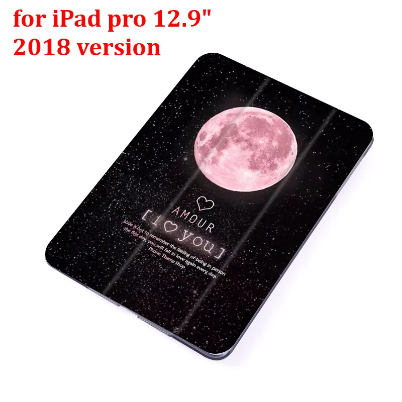 for pro 12.9 2018 Чехол-книжка для iPad Pro 9," 10,5" 1" 12,9" из искусственной кожи с изображением ночного неба для планшета, складной чехол-книжка - Цвет: for pro 12.9 2018