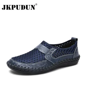 Мужские легкие кроссовки JKPUDUN, летние дышащие сетчатые туфли, модная мужская повседневная обувь, брендовые дизайнерские слипоны, мужские лоферы