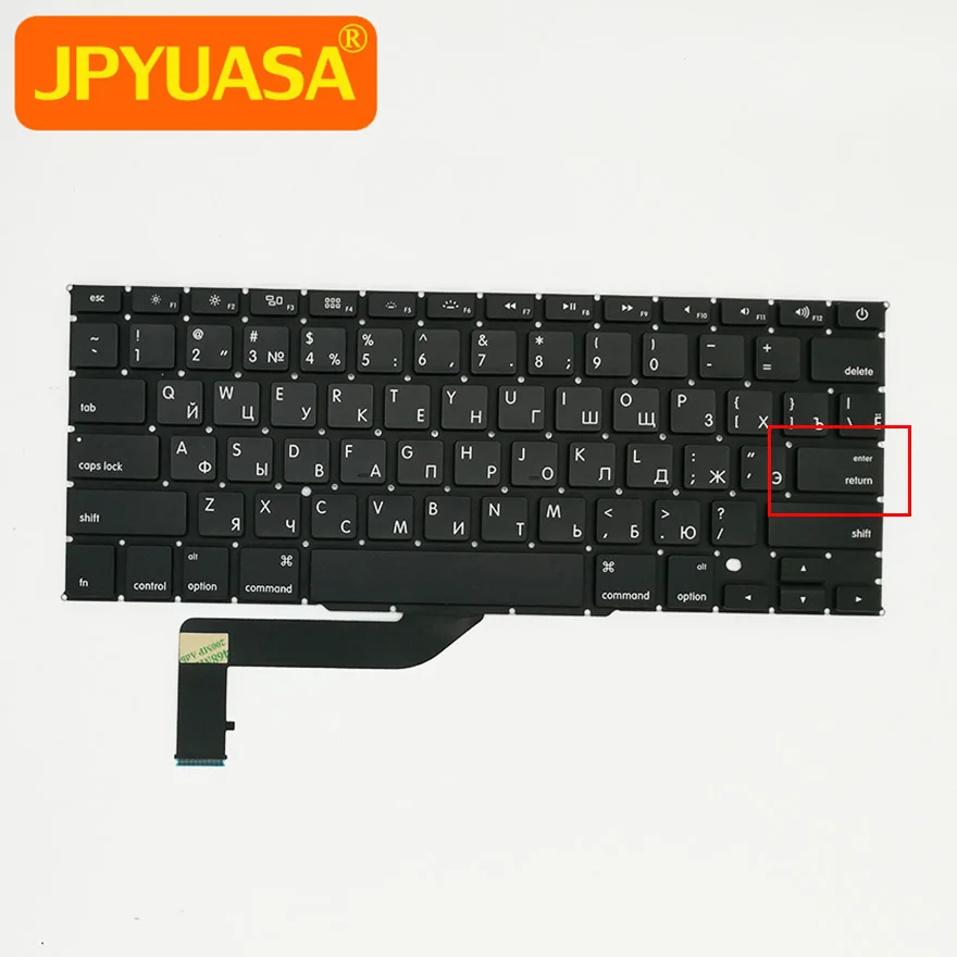 Клавиатура для ноутбука MacBook Pro Retina 15 4 дюйма A1398 с русской раскладкой 2013 2015 лет 5