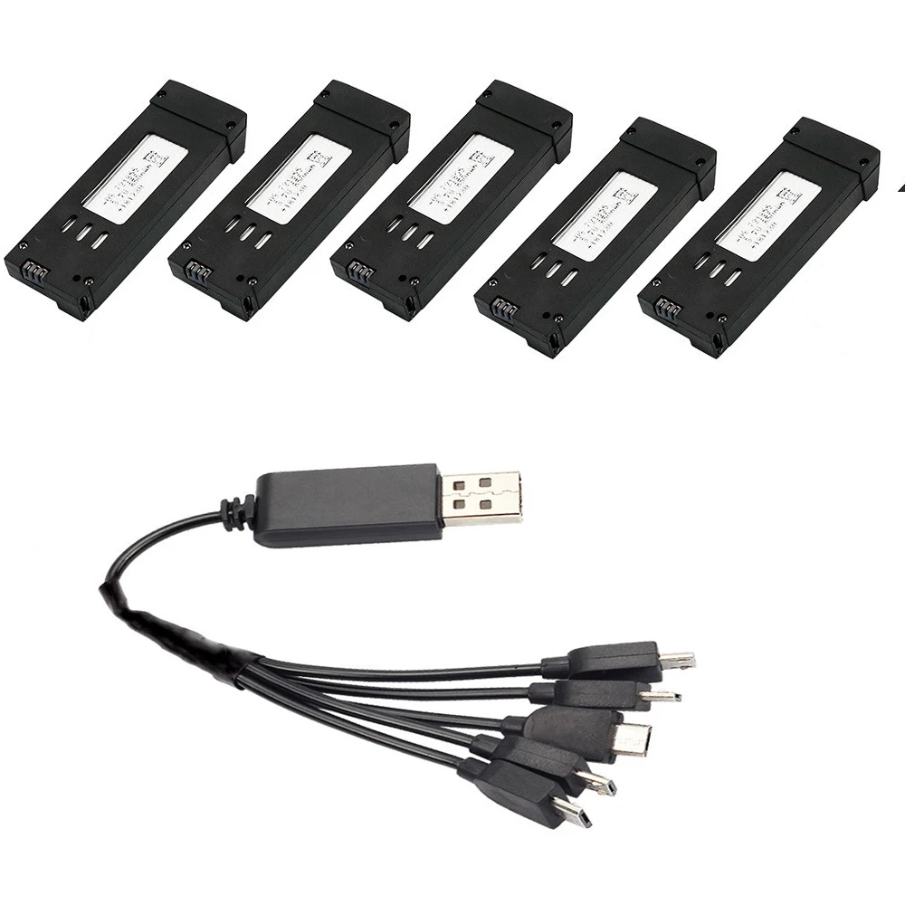 3 7 V 500 mAh Батарея для Eachine E58 Quadcopter Дрон шнур зарядки батареи Перезаряжаемые