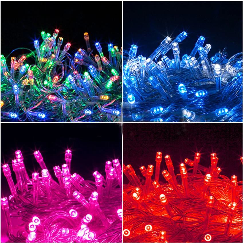 

10m 20m 100m Led string Fairy lights 220V Holiday Decoration 30m 50m Patio Christmas Wedding Decor Ourdoor Waterproof Lighting