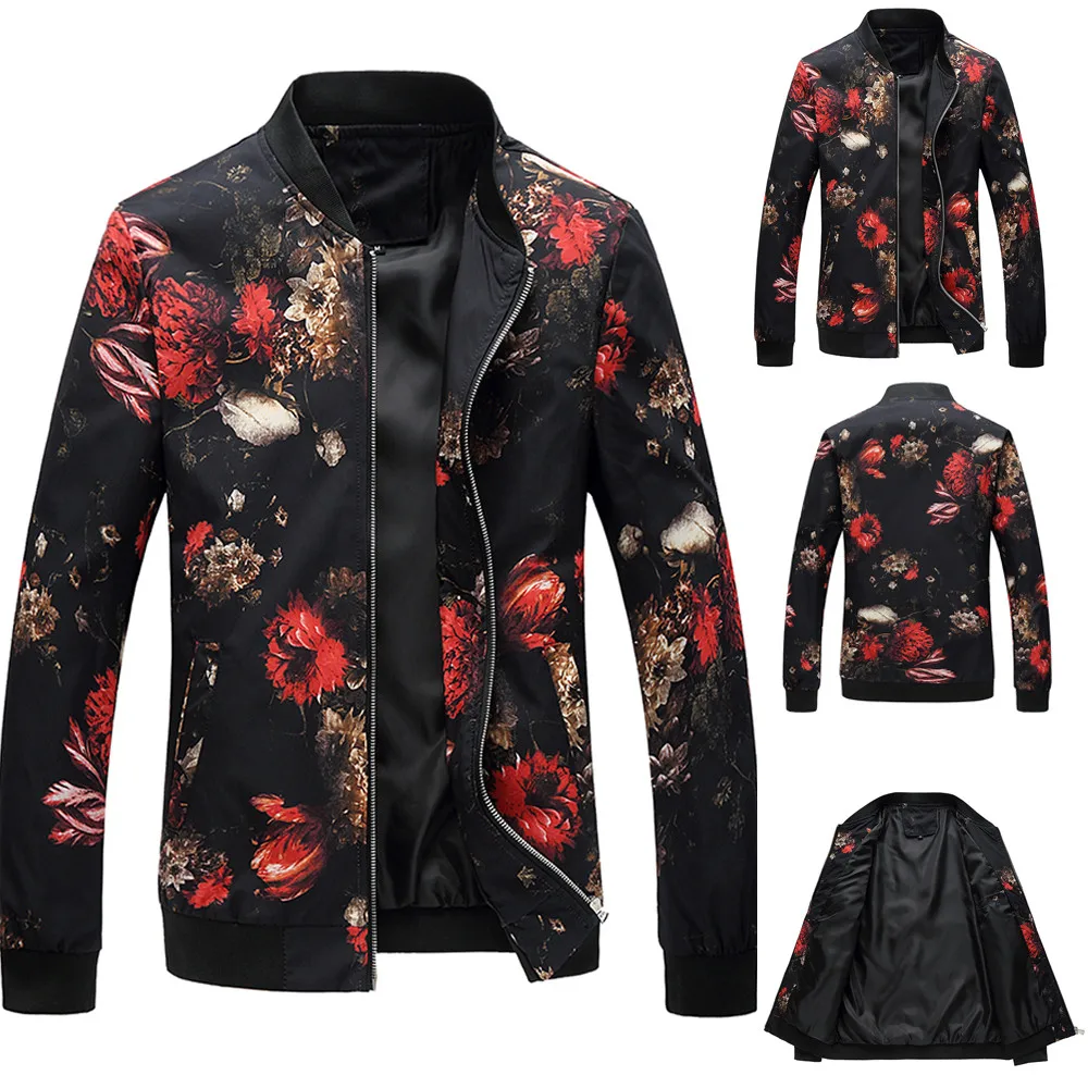 JAYCOSIN Men's Autumn Winter New Style Jacket Fat Extra Size Jacket Baseball Coat Jacket Coat Outwear Pullover Top Sportswear