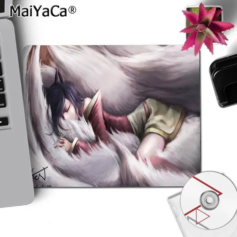 MaiYaCa Новое поступление сексуальные Ahri League Of Legends коврики для мыши Компьютерные Аниме Коврик для мыши и ноутбука резиновая мышь прочный Настольный коврик для мыши