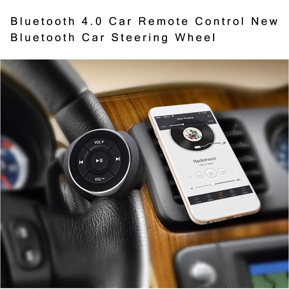 Bluetooth 4,0 Автомобильный пульт дистанционного управления Bluetooth Автомобильный руль смартфон Аудио Видео Bluetooth медиа кнопка