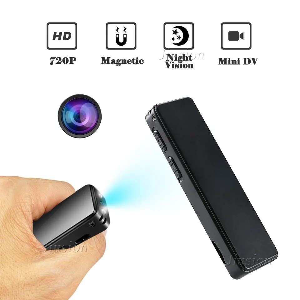 HD 720P мини камера магнитная ручка Видео Голос регистраторы Active шум отмены портативный видеокамера ночное видение Micro Cam