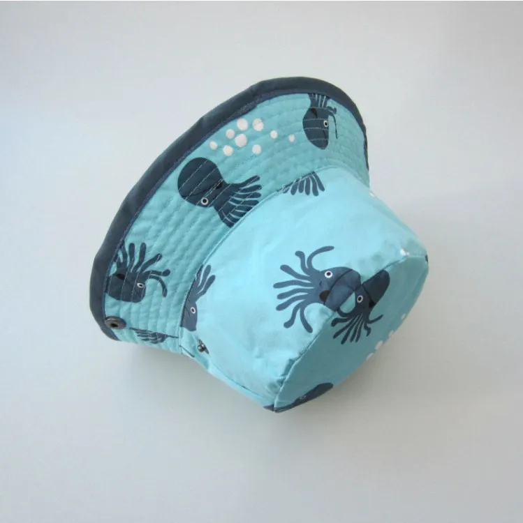 Для маленьких мальчиков Панама Осьминог печати детские шапки для Обувь девочек