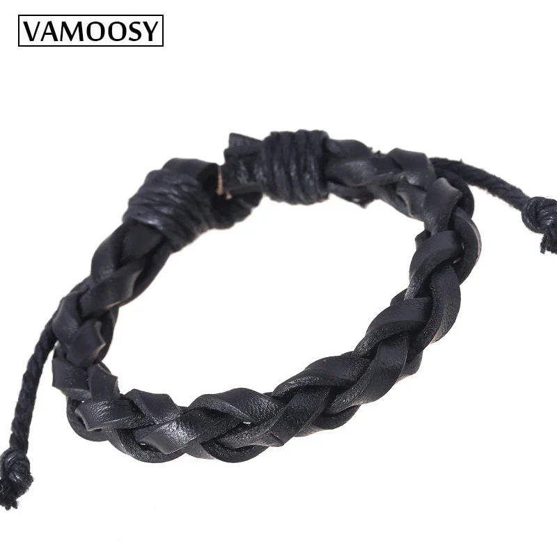 Один кусок мужской кожаный браслет ювелирные изделия Pulseras Mujer Moda 2018 Новый