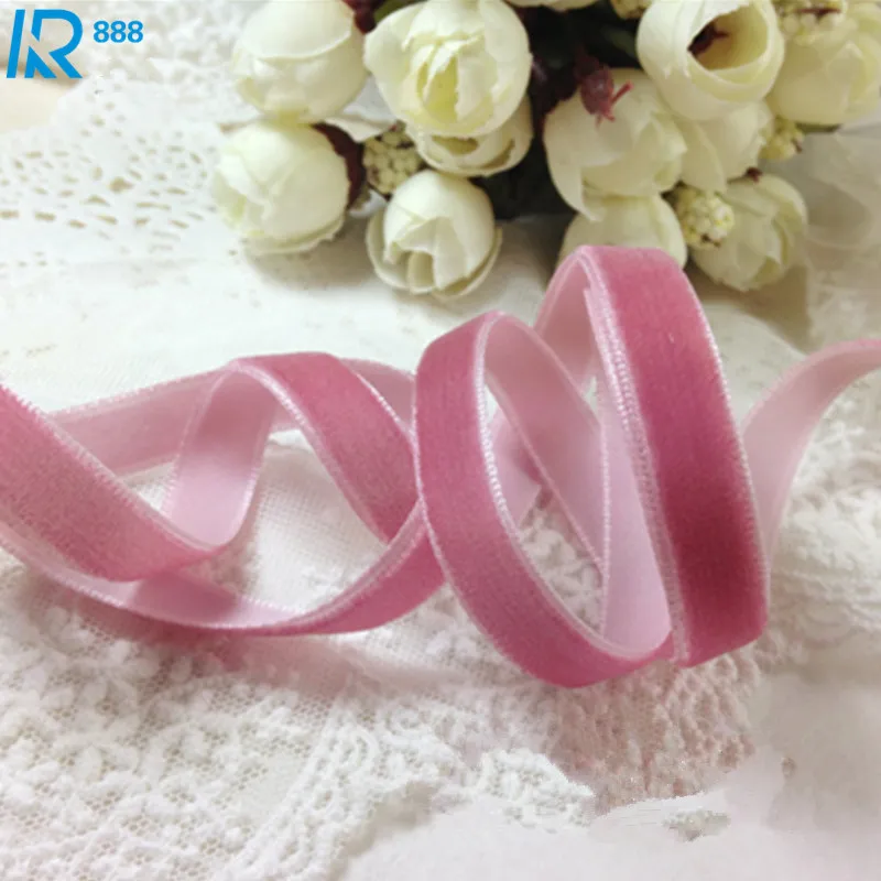 

10mm/1cm thin Flocking ribbons DIY girls bowknot accessories ribbons hand made tape 10 yards/lot