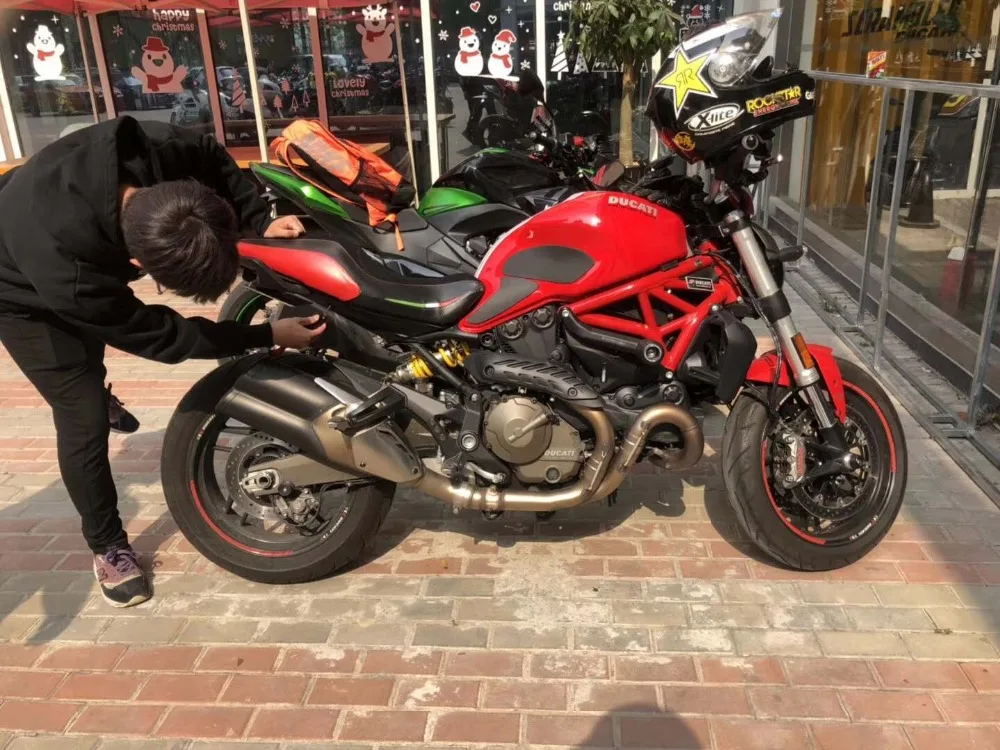 Monster 821 мотоцикл Стикеры s Нескользящие топливного бака Pad Колено стикер на ручку