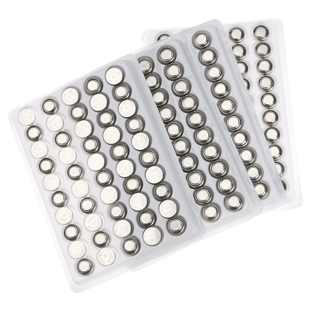 100 упаковок LR44 A76 L1154 AG13 357 SR44 G13 1 5 V Щелочная монетная батарея Zn/MnO2|Часовые