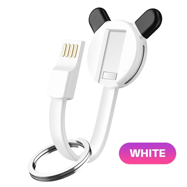 YBD 3 в 1 брелок зарядный кабель для iPhone X XR XS Max 8 7 Micro USB кабель Зарядное устройство usb type C кабель для samsung huawei Xiaomi - Цвет: White