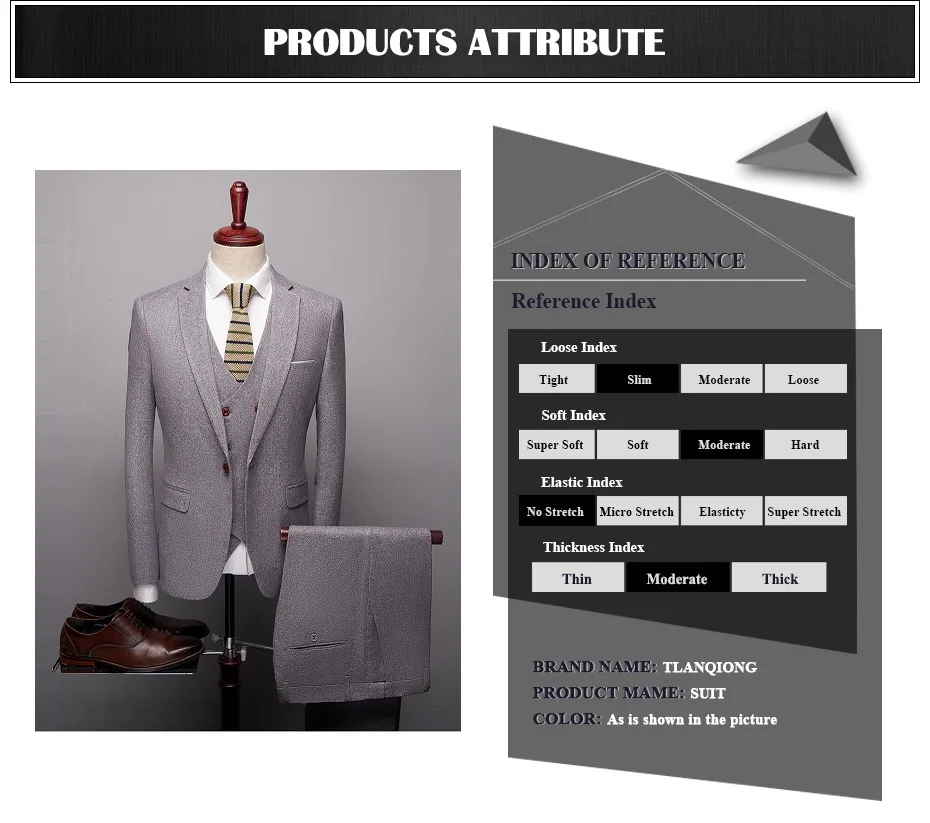 Серые черные костюмы для мужчин люксовый бренд Slim Fit Мужские костюмы высокое качество 3 шт костюм жениха Свадебная куртка брюки жилет