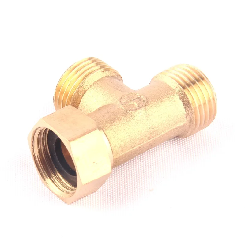 1pcs NuoNuoWell Brass 1/2&quot Female to Male 3 Way Hose Connector Garden Irrigation Watering Metal Adapter Gas Pipe Coupler | Дом и сад