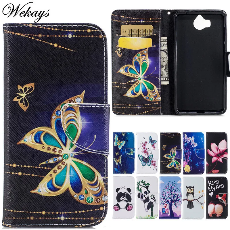 Wekays для Huawei Ascend Y5 2017 милый кожаный чехол с бабочками ii Y5ii 2 Honor 6C 6X чехлы|huawei y5|case