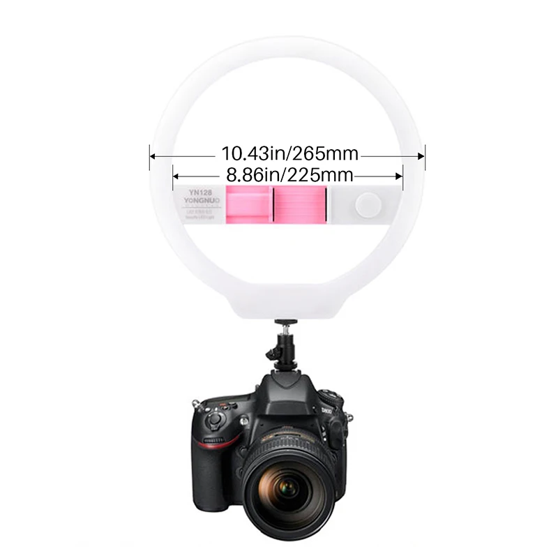 YONGNUO YN128 камера видео светодиодный свет 3200 K 5500 студийное кольцо с фотографией