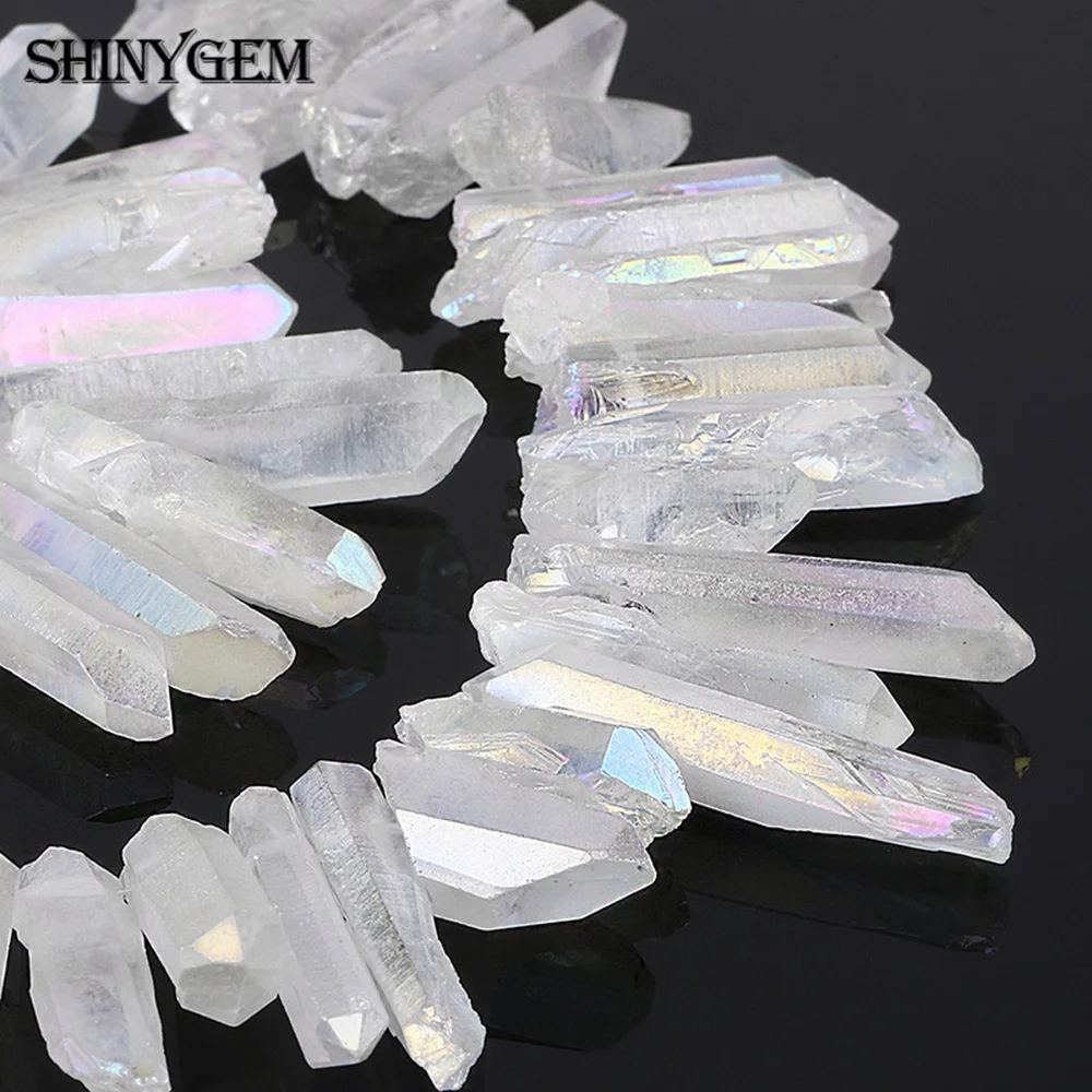 Кристаллический камень ShinyGem белый металл с прозрачными кристаллами минеральные