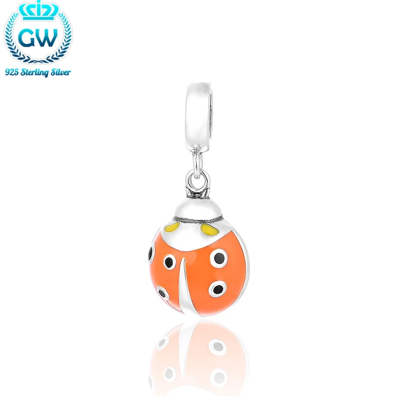 Ювелирные изделия из стерлингового серебра Подвеска в виде божьей коровки с