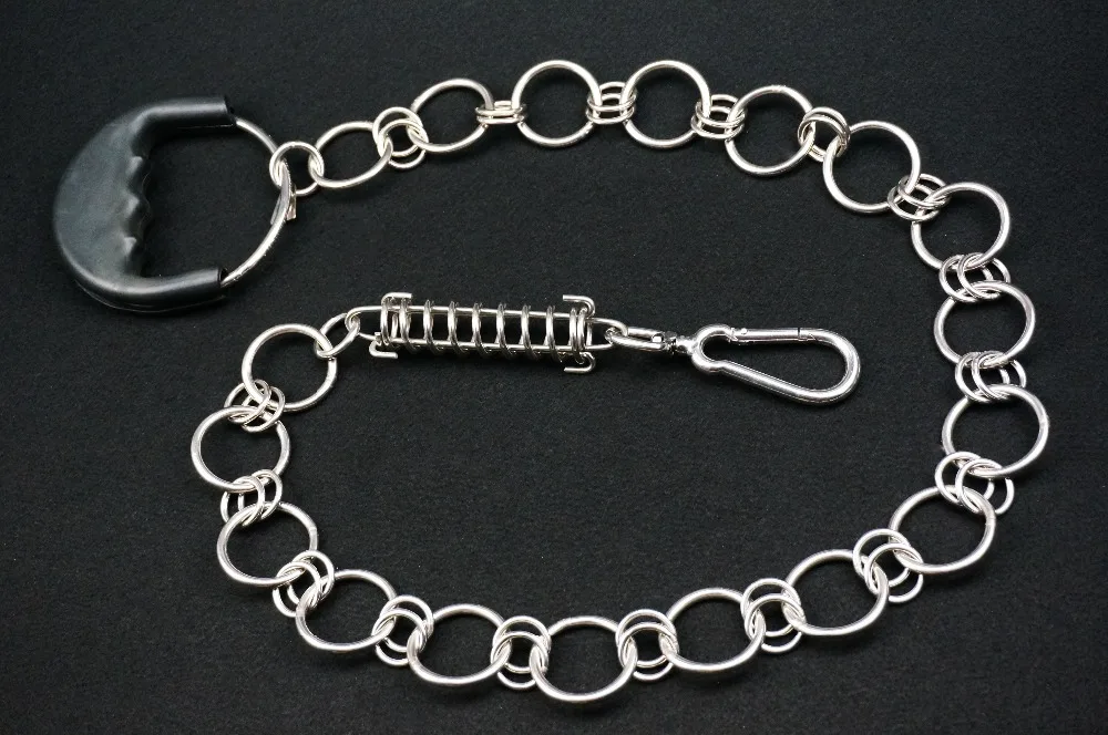 

Gujia 6103 stainless steel chain Leash with Buffer Spring Dog traction rope lead chain training walk for large medium dog