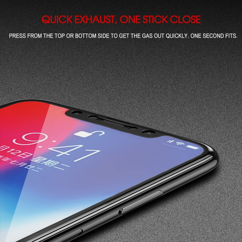 Защита экрана для iPhone XS IPAKY MAX полное покрытие 9H 5D Закаленное стекло пленка XR