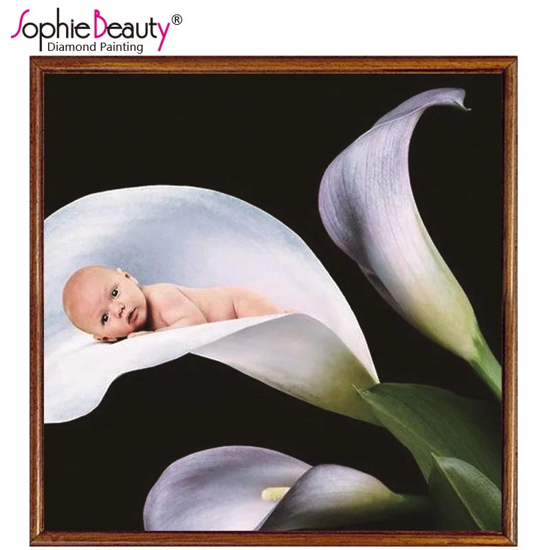 

Картина из страз «сделай сам» Sophie Beauty, вышивка крестиком 5D, полностью круглая ручная работа Lilium, коричневая детская рукоделие